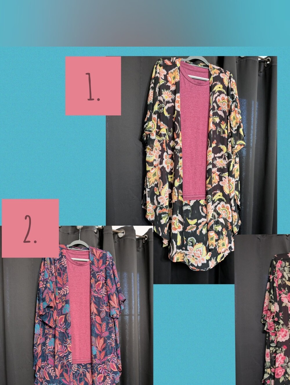 Women's Floral Open-Front Kimono